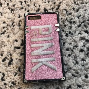 PINK Victoria Secret glitter phone case